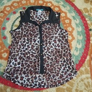 Animal print blouse